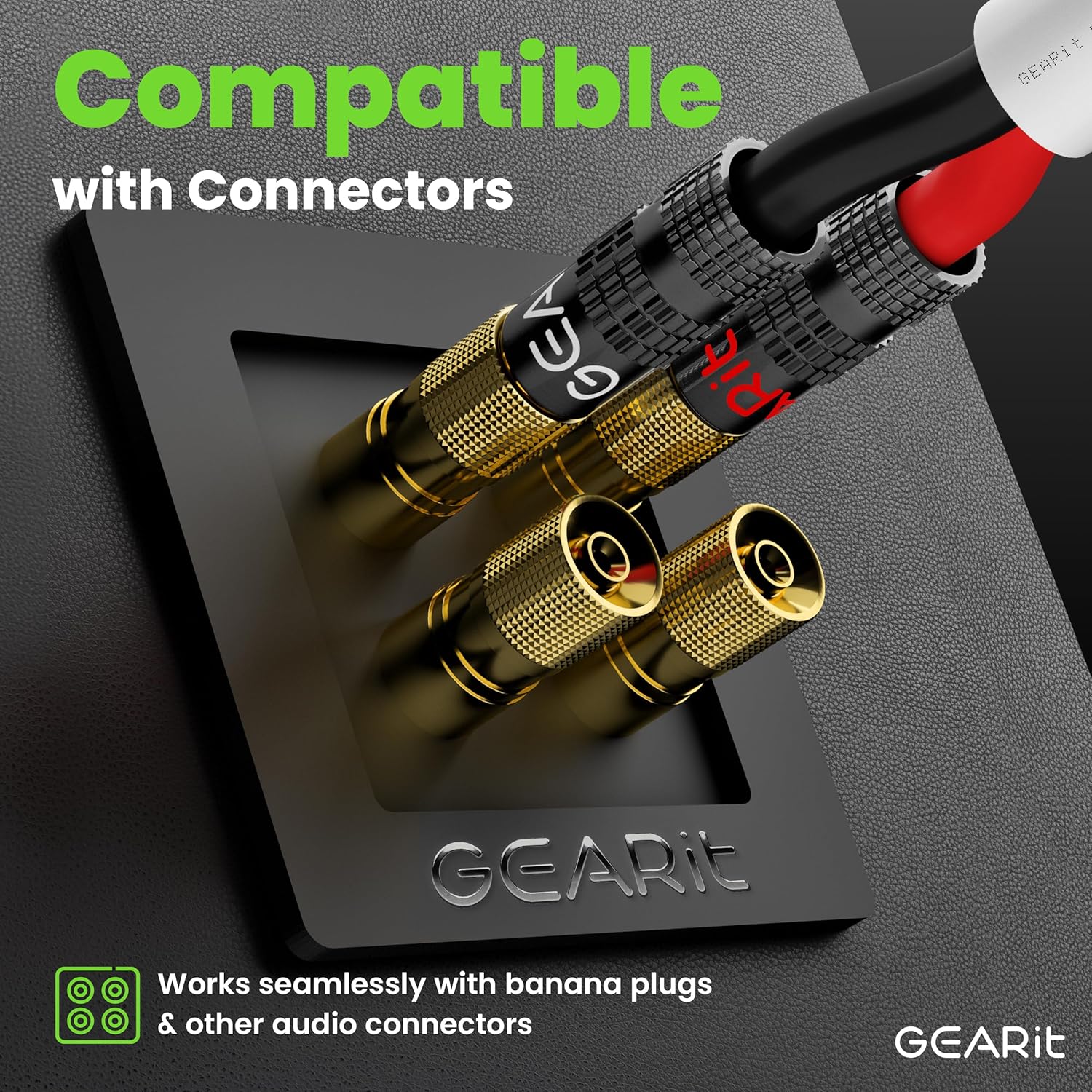 GearIT 12/2 Speaker Wire (100 Feet) 12AWG Gauge - in Wall Audio Speaker Wire Cable / CL2 Rated / 2 Conductors - OFC Oxygen-Free Copper, White 100ft