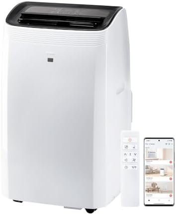 TCL H10PH36W 10,00 SACC BTU Smart Portable Air Conditioner with Heat, Fan & Dehumidifier Modes, 450 Sq. Ft, Remote Control, Compatible with Alexa/Google Assistant, Install Kit Included, White