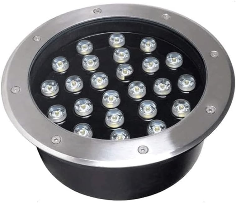 24W Outdoor In-Ground Lights LED Ground Flat Pathway Lights Landscape Lighting for Yard Walkway Garden Driveway(Red Light)