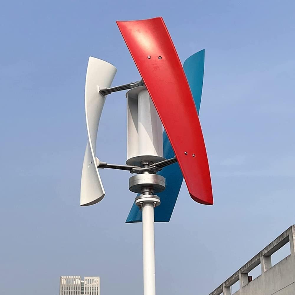 CAJUCA 5000W Free Energy Generator, 12V 24V 48V Vertical Wind Turbine Generator, Home Windmill with Controller