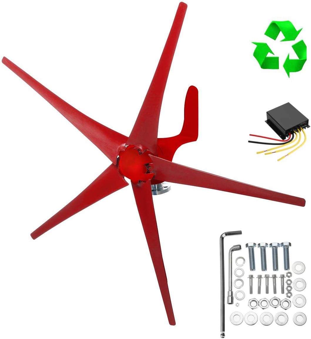 3600W 12V/24V/48V 5 Blade Wind Turbines Generator Efficient Wind Turbines Horizontal Home Power Windmill Energy Turbines Charge,12v