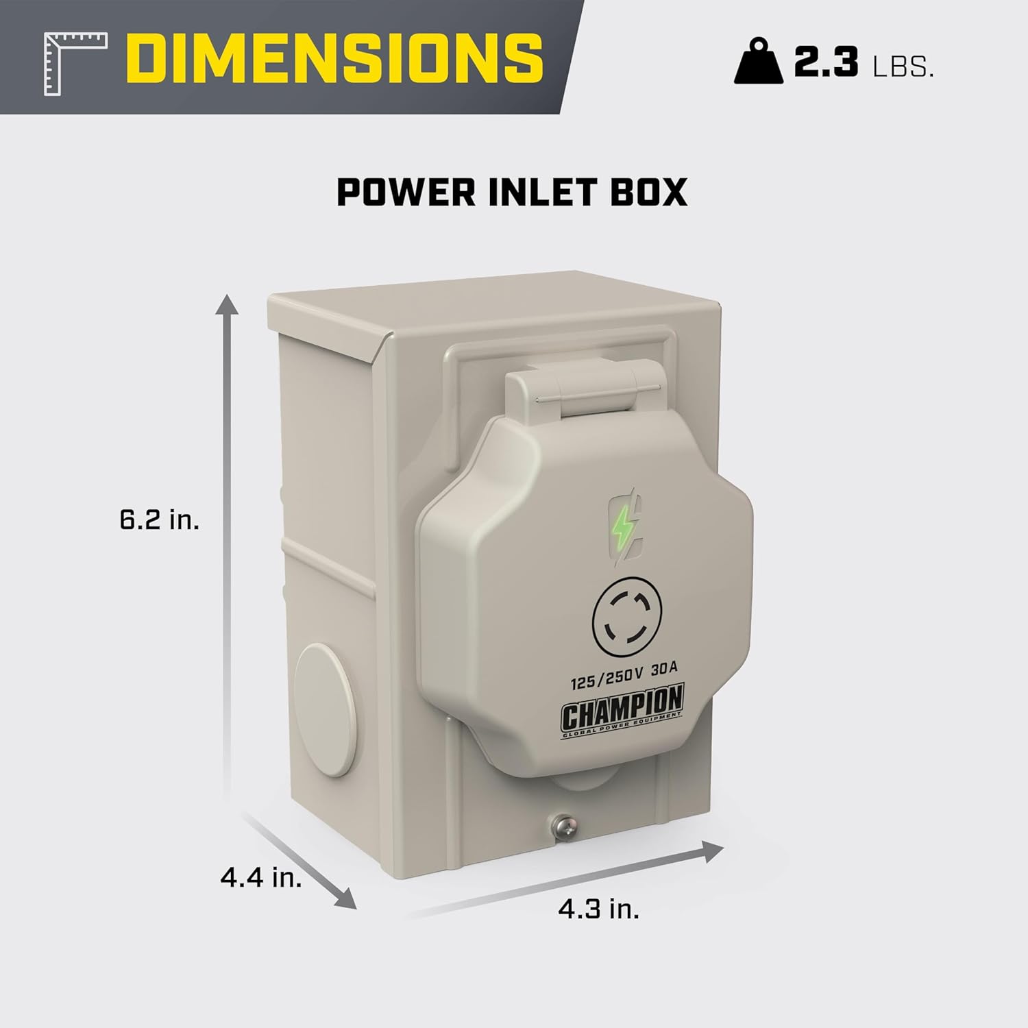 Champion Power Equipment 30-Amp Through Wall Generator Kit with Weather-Resistant Power Inlet Box