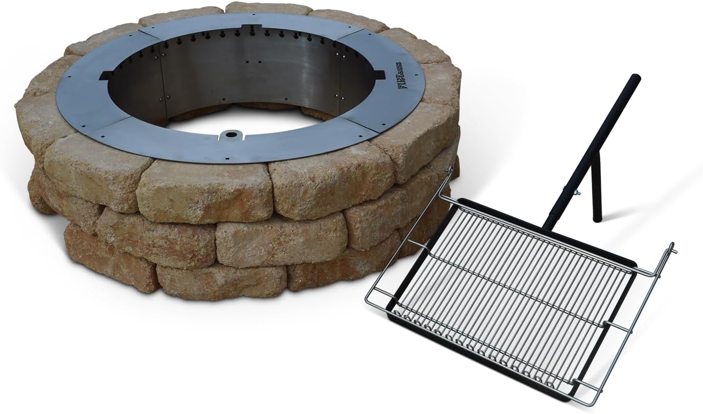 Firebugzz Smokeless Fire Pit Insert with Swivel Grill – 29
