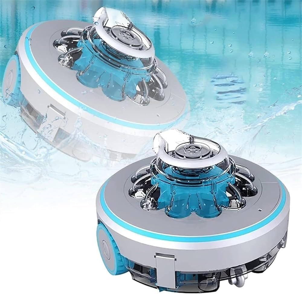 Automatic Robotic Pool Cleaner, Smart Cordless Swimming Pool Vacuum Cleaner, Rechargeable Robotic Pool Cleaner, for Above-Ground or In-ground Swimming Pool Up to 540+Sq Ft