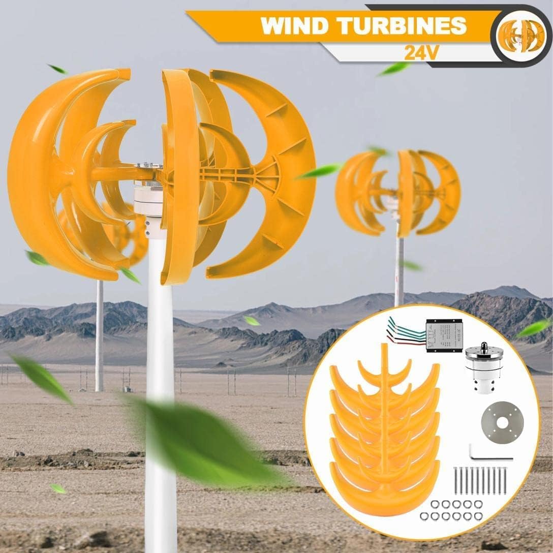 Wind Generator Kit Wind Turbine Generator Kit,12000w with 5 Blade, Wind Power Generator for Marine, RV, Home, Hybrid Solar Wind System