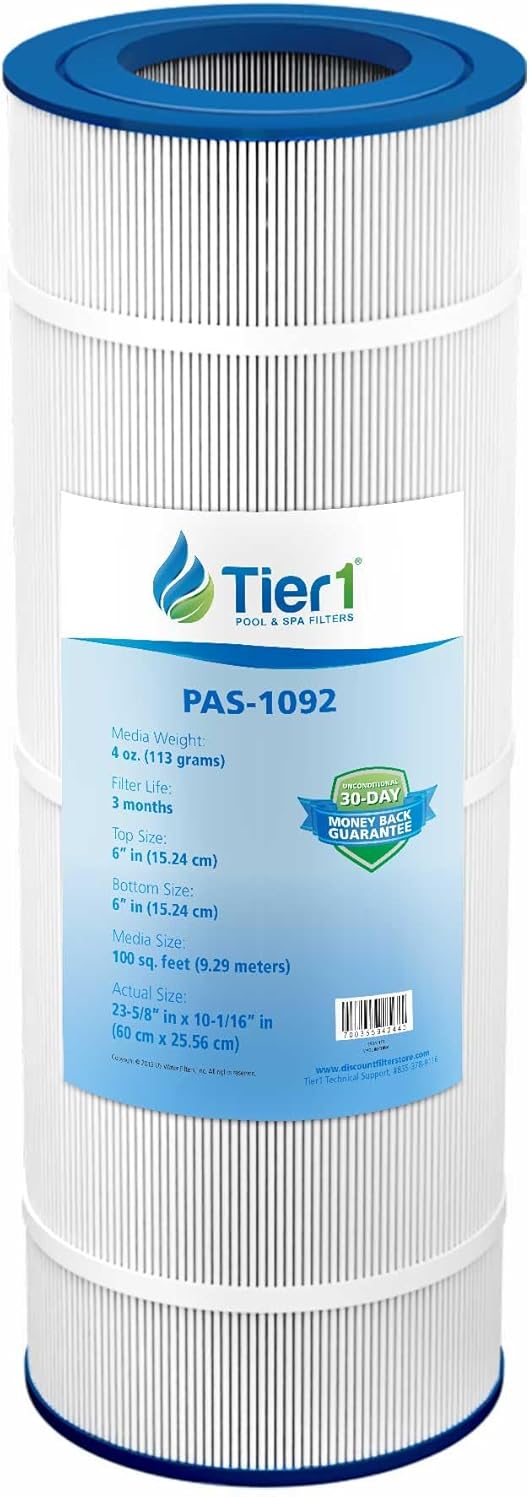 Tier1 Replacement for Pentair R173215 Pool Filter Cartridge | Compatible with Pleatco PAP100, Unicel C-9410, Filbur FC-0686 | 23-5/8