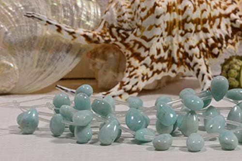 amazonite beads 14x9x7mm 6 beads natural gemstone bead jewelry making supplies amazonite