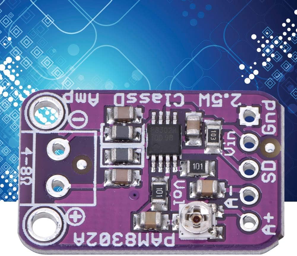 2.5W Audio Amplifier Module, Single Channel, Potentiometer Volume Control, Thermal Protection, Low Power Consumption, Clear Sound for Audio Projects