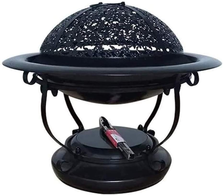 Outdoor Steel Wood Burning Fire Pit,Multifunctional Metal Fire Pit Garden BBQ Firepit