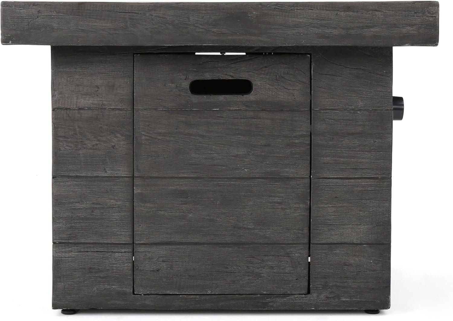 32 Inch Square Propane Fire Pit Table, 40,000 BTU Outdoor MGO Fire Pit in Grey, Wood Pattern Design for Patio Backyard Garden, Gas Fire Pits for Outside Use, Only Table (Not Included Cover & Propane)