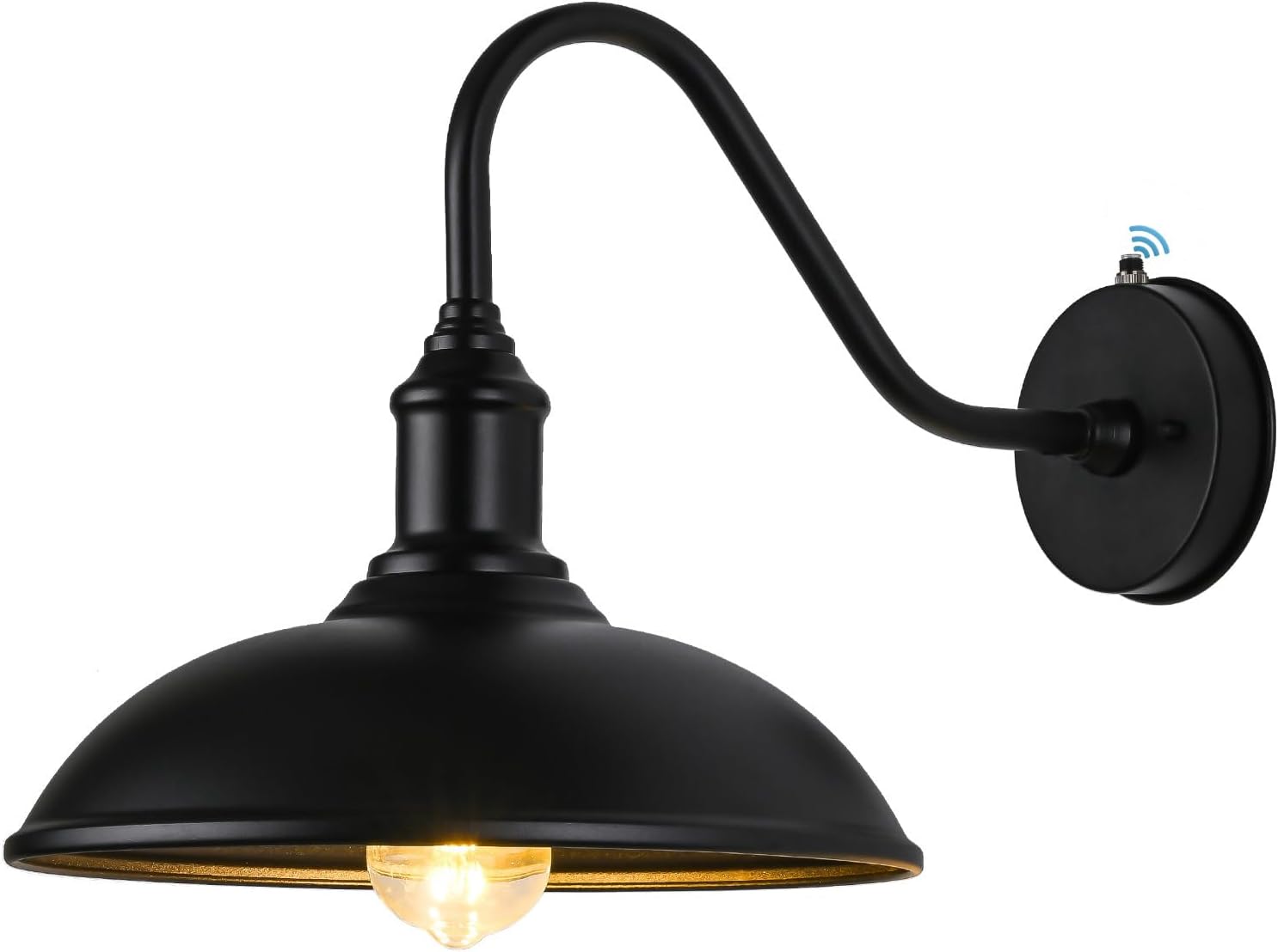 Dusk to Dawn Exterior Farmhouse Lighting Barn Light Fixture for House with Anti-ponding Bottom, Outdoor Barn Light Gooseneck Lighting for Garage Patio Porch (12.5