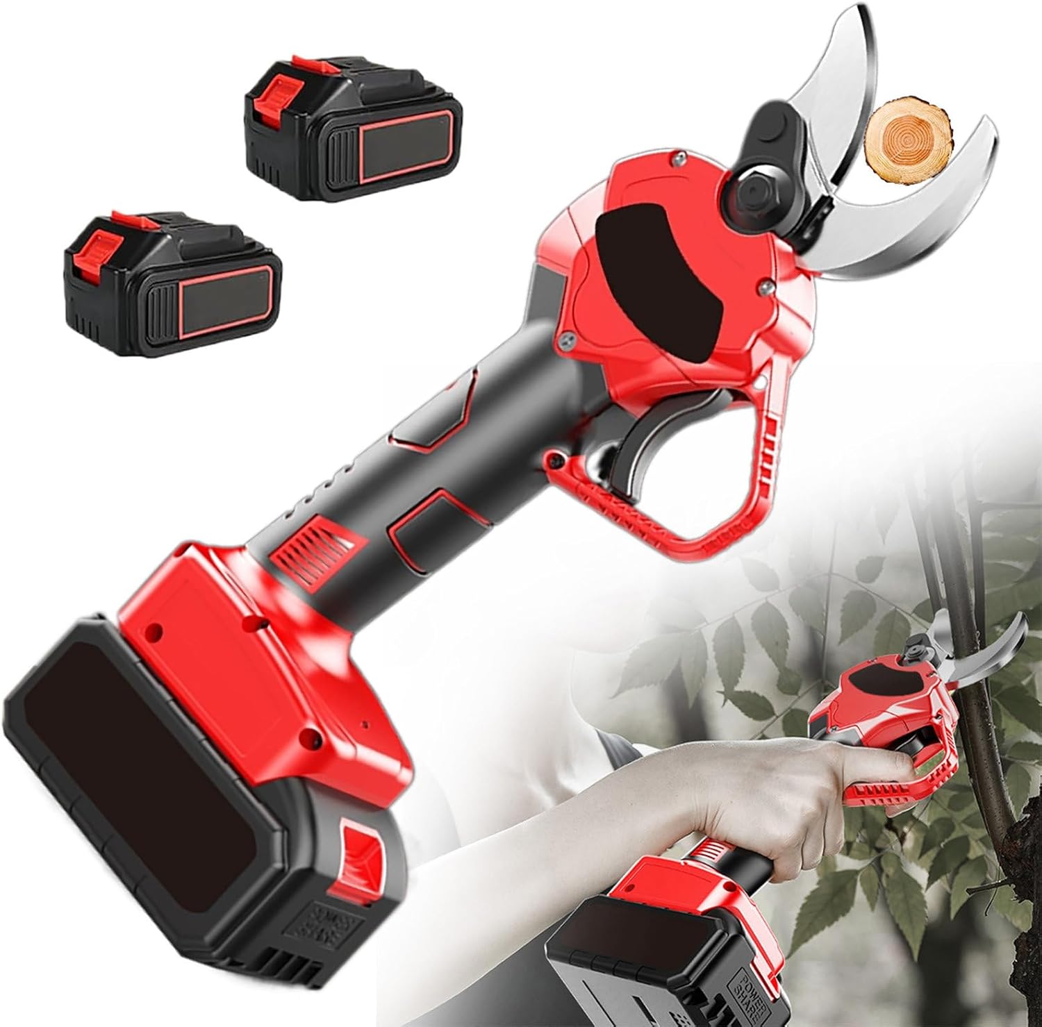 Electric Pruning Shears Scissors, Cordless Power Pruner for Gardening, 30mm 1.2