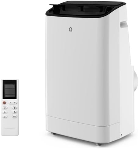 14,000 BTU Portable Air Conditioner, Portable AC Unit for Bedroom, Fast Cooling Quiet Air Conditioners Cools 750 Sq.Ft, 4 Modes & Window Kit, Sleep Mode, 24H Timer, White Cover