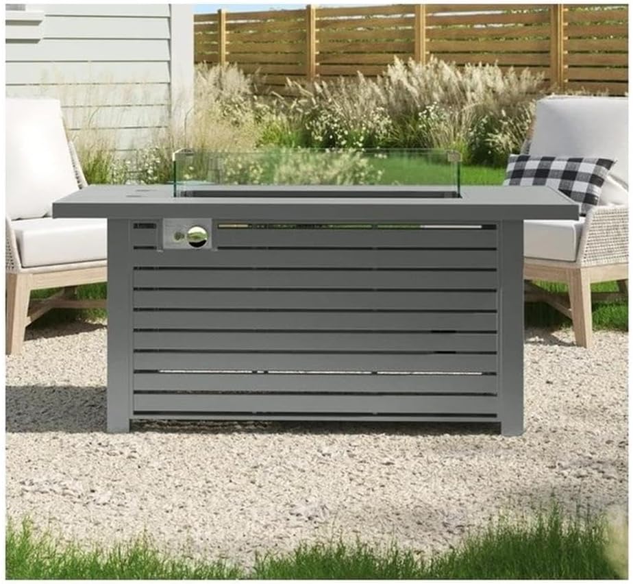 Living Source International 24'' H Steel Propane Outdoor Fire Pit Table with Lid