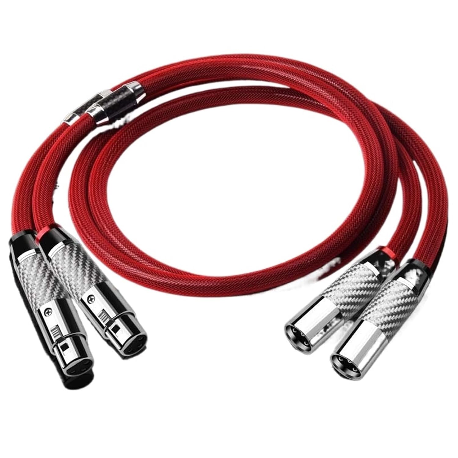 HiFi 2XLR Male to 2XLR Female Cable Hi-end Pure Silver 2XLR Balanced Cable for Microphone Amplifier(3 Meter)