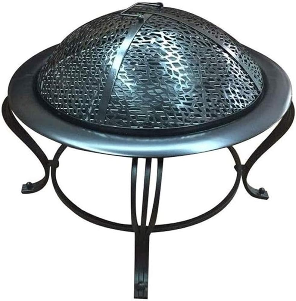 Fire Pits Patio Fire Steel Grill Fire Pit Bowl with Mesh Spark Sn Cover