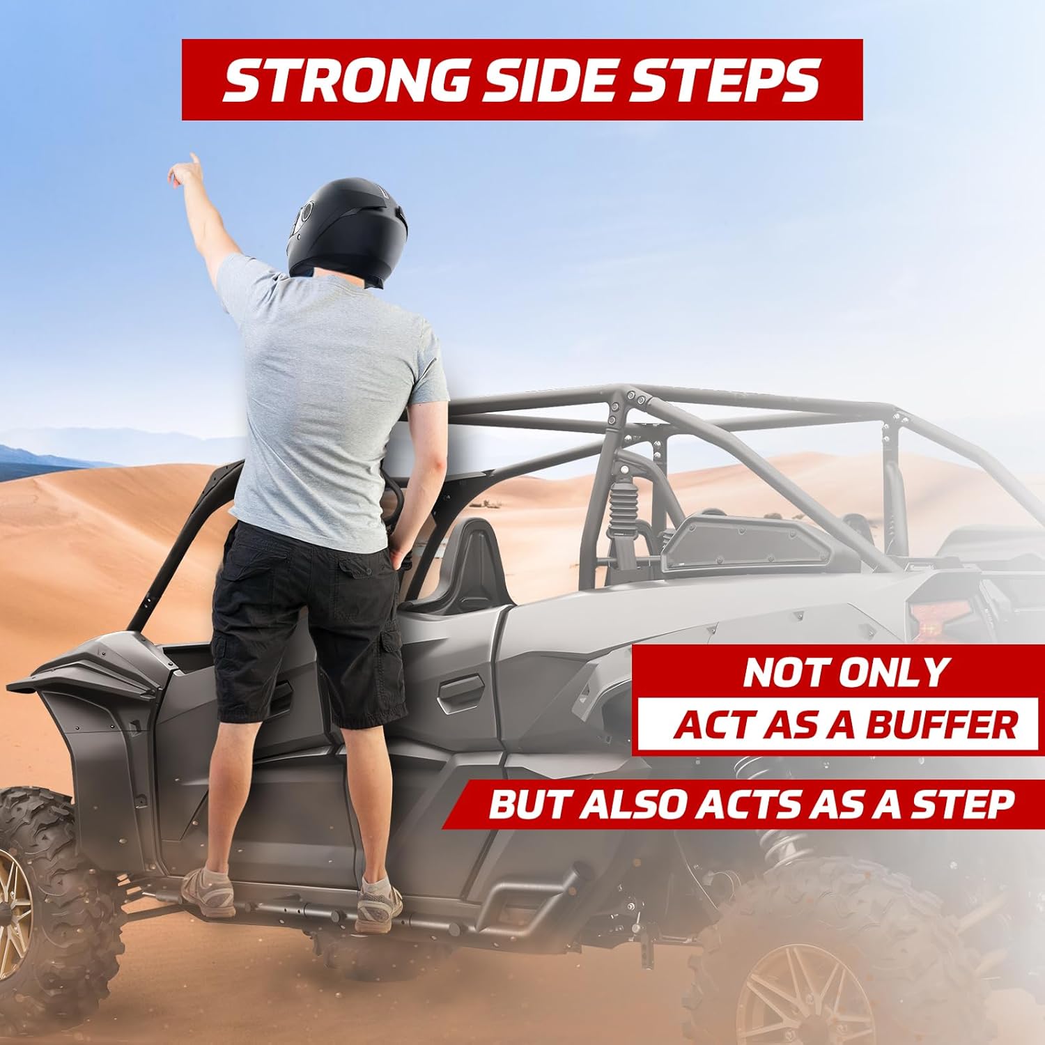 Nerf Bars Rock Sliders for Kawasaki Teryx KRX4 1000, Combined Side Bumper Brush Guard Side Steps Nerf Bars Tree Kickers for Kawasaki Teryx KRX 4 1000 2023-2025 Accessories(4 Seat)