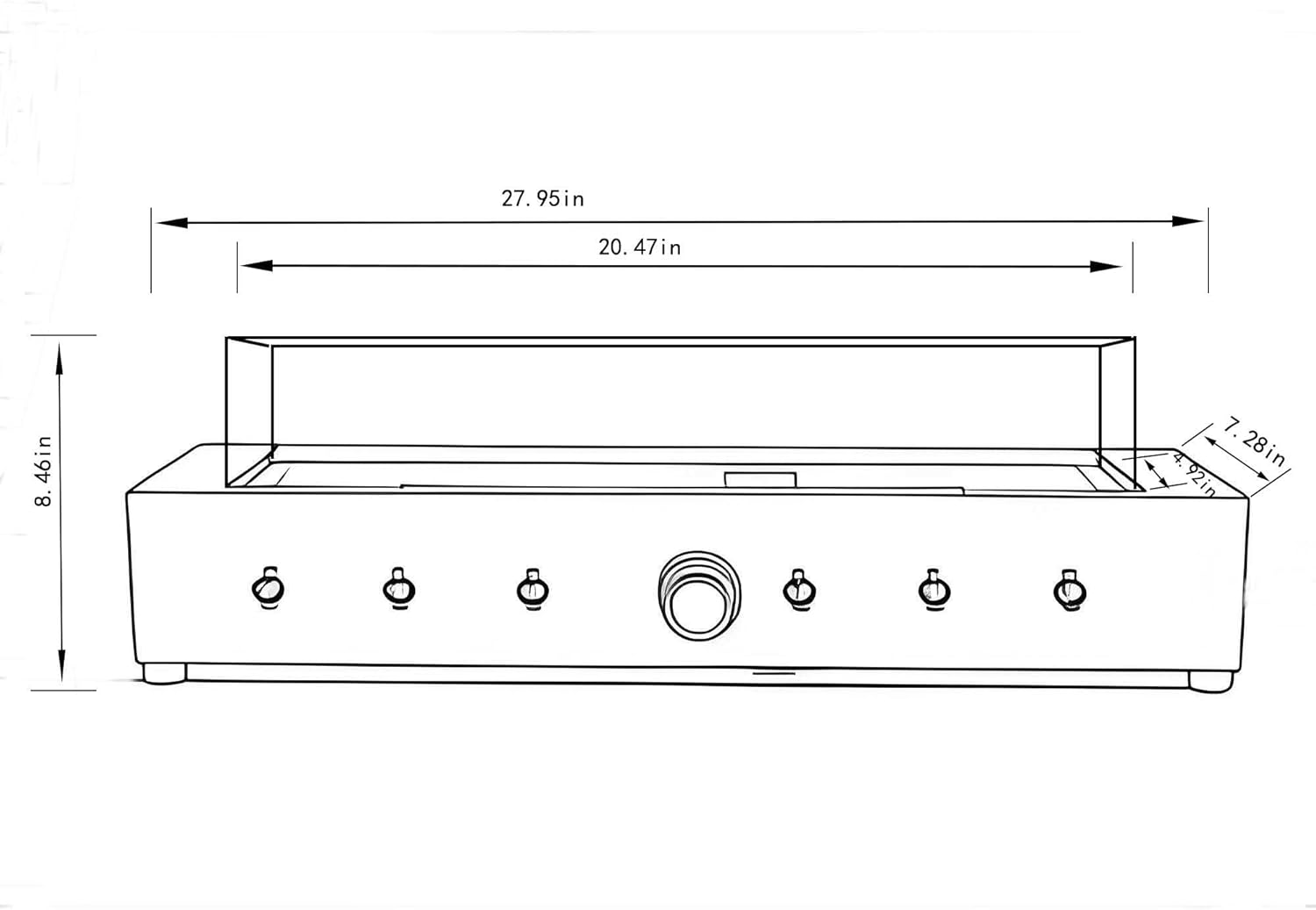 Homy Casa Gas Fire Pit Rectangle Burner Table with Tempered Glass Guard and 40000BTU Heating Output for Patio Backyard and Outdoor Gatherings