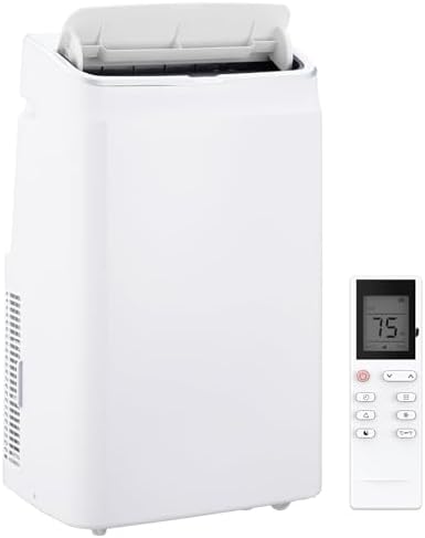 14000 BTU Portable Air Conditioners with Remote Control, 3-in-1 Free Standing Cooling AC Unit with Fan & Dehumidifier, Cools Room up to 750 sq.ft, Smart/Sleep Mode, 3 Speed, Auto Swing, 24H Timer