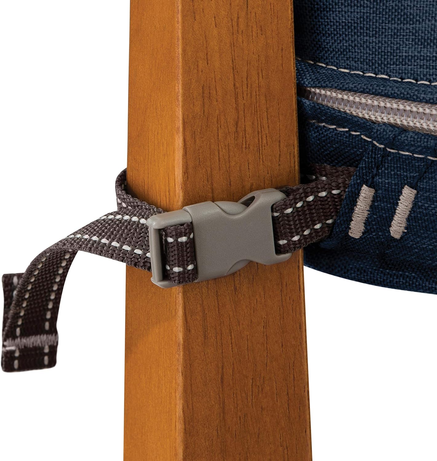 Classic Accessories Montlake Water-Resistant 25 x 25 x 5 Inch (seat)/25 x 22 x 4 Inch (Back) Patio Cushion Set, Heather Indigo Blue, Chaise Lounge Cushions Outdoor