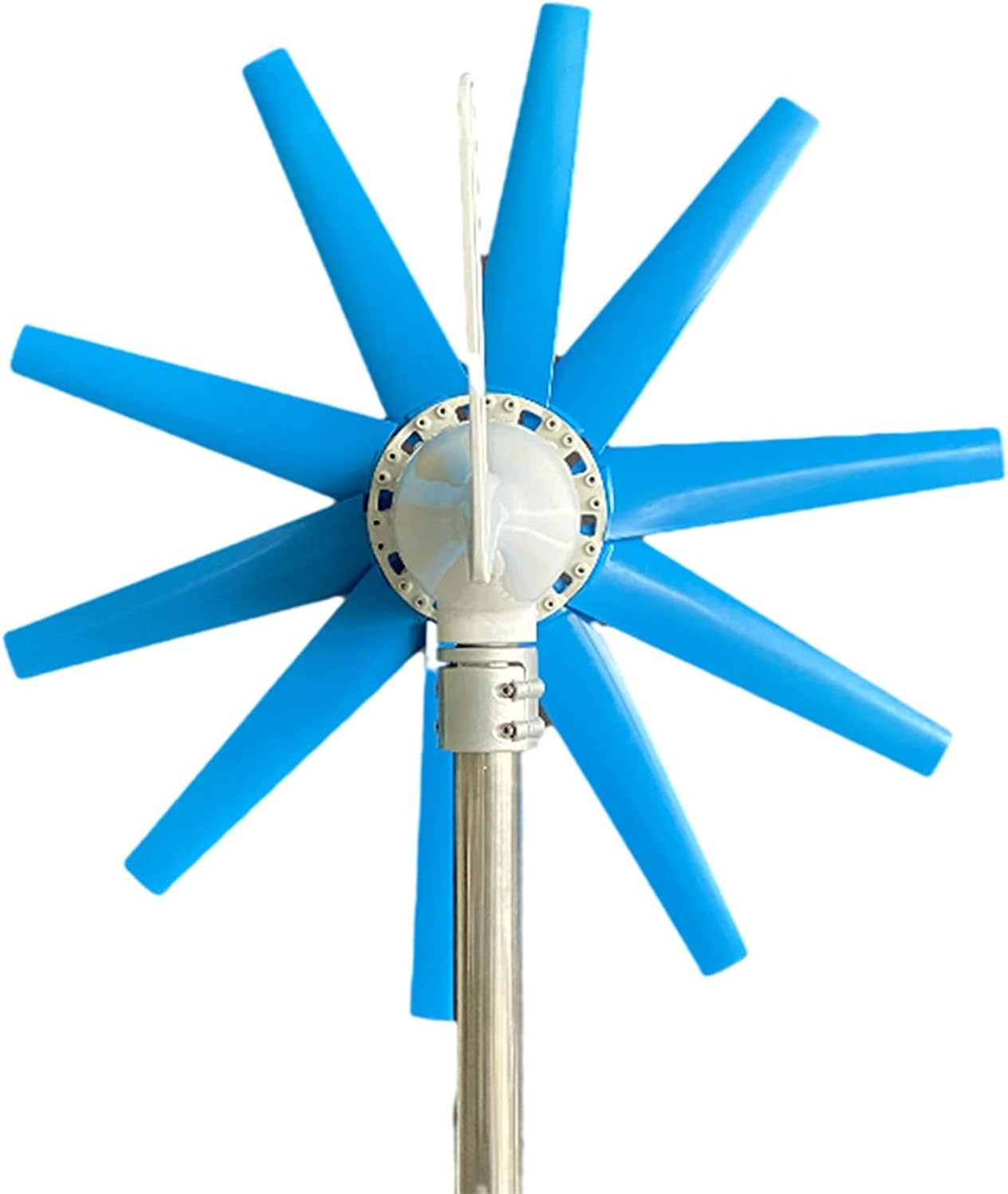 Horizontal Wind Generator 10000 W, 10 Blades 12 V 24 V 48 V Wind Power Systems Generator Easy Installation with Generator Controller for Home Or Camping