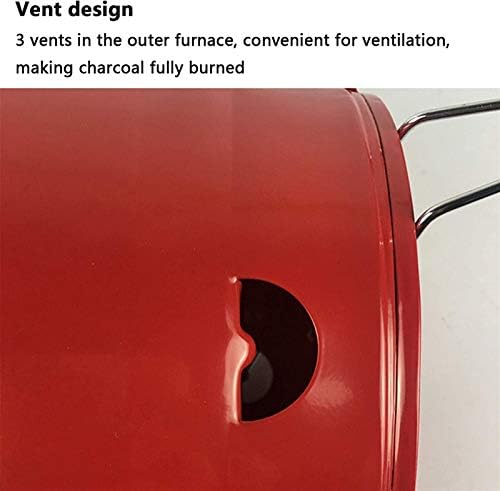 Outdoor Fire Pits Barrel Grill,Outdoor Charcoal Fire Pit,Household Portable Grill,Used for Camping,Picnic,Terrace,Backyard,Garden,Beach,27X23Cm,Blue/Red