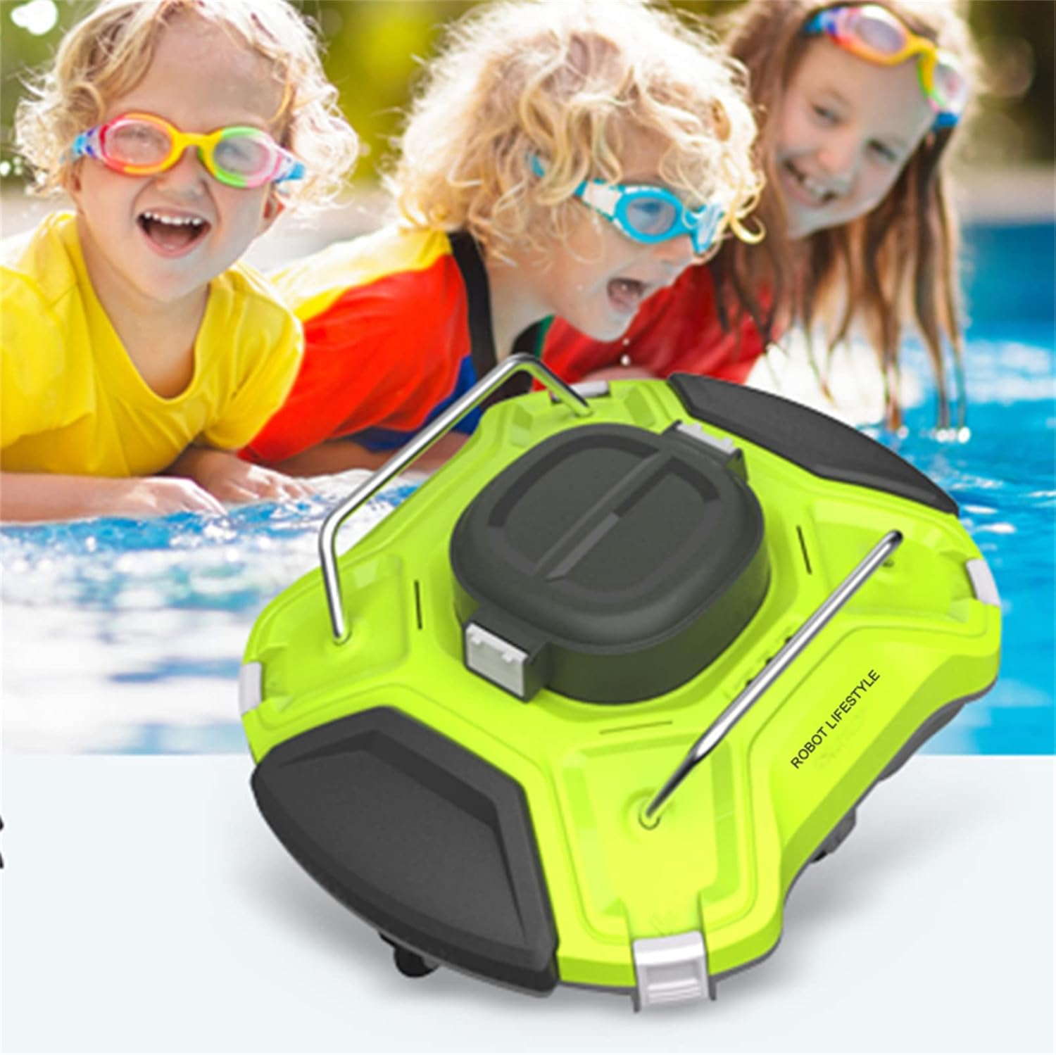Automatic Pool Vacuum Cordless Robotic Pool Cleaner, 5000mah Rechargeable Battery,IPX8 Waterproof for Above/In-Ground Swimming Pools