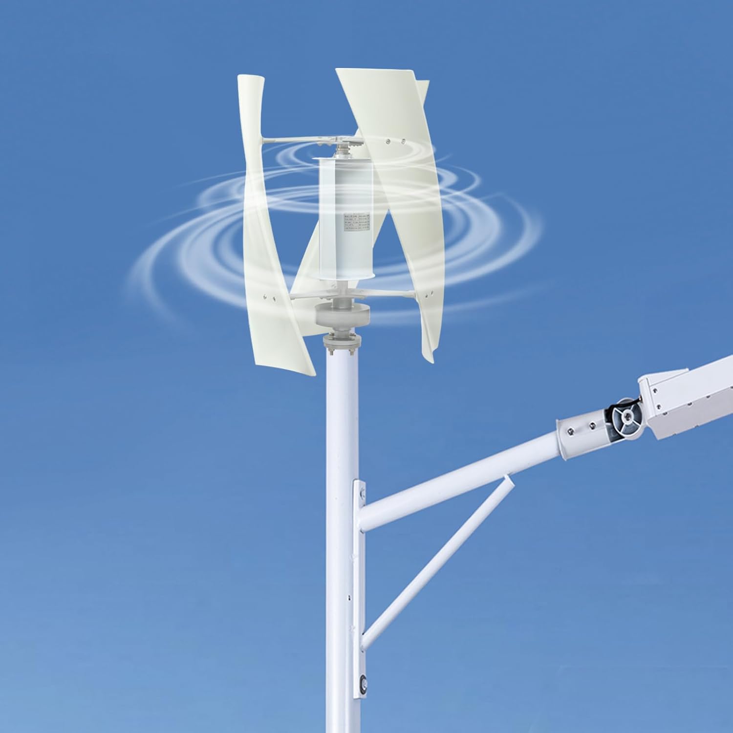 500W Vertical Wind Turbine, Generate Electricity Generator Kit, Winds Alternators with Auxiliary Wind Wheel, for Boats, Gazebos, Cabins, Mobile Homes
