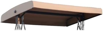 2-3 Seater Waterproof Patio Swing Canopy Cover, Universal Replacement Top for Garden Swing, Outdoor Swing Shelter, 62.2