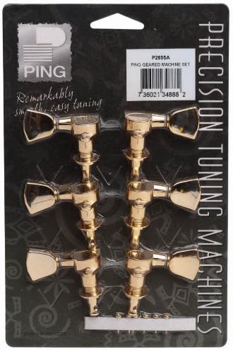 Ping 2655A Venitian Button Machine Heads. 3 Bass, 3 Treble Chrome