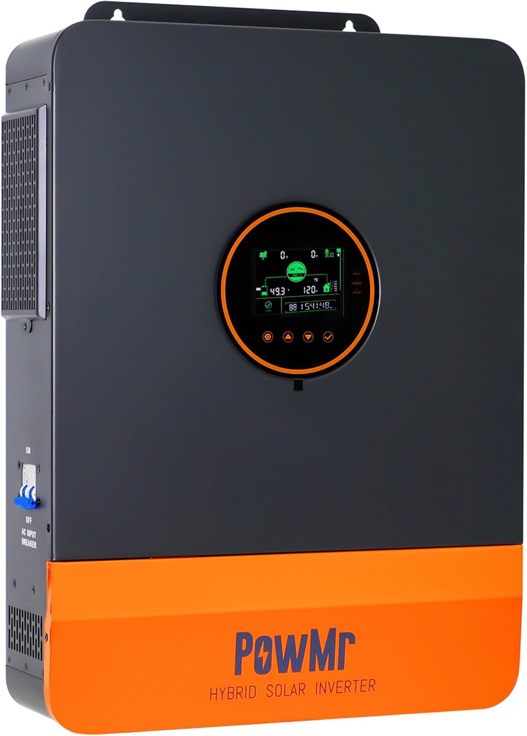 PowMr 6500W Hybrid Solar Inverter, 48V DC to 110V/240V AC, Split Phase Inverter with 140A MPPT Controller, Max PV Input 10KW, 500VDC, Supports Up to 6 in Parallel, for Lead Acid Lithium Battery