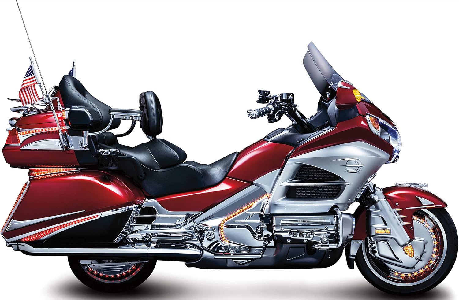 Kuryakyn 7366 Motorcycle Accent Accessory: Louvered Transmission Cover for 2001-17 Honda Gold Wing GL1800 & F6B Motorcycles, Chrome, 1 Pair