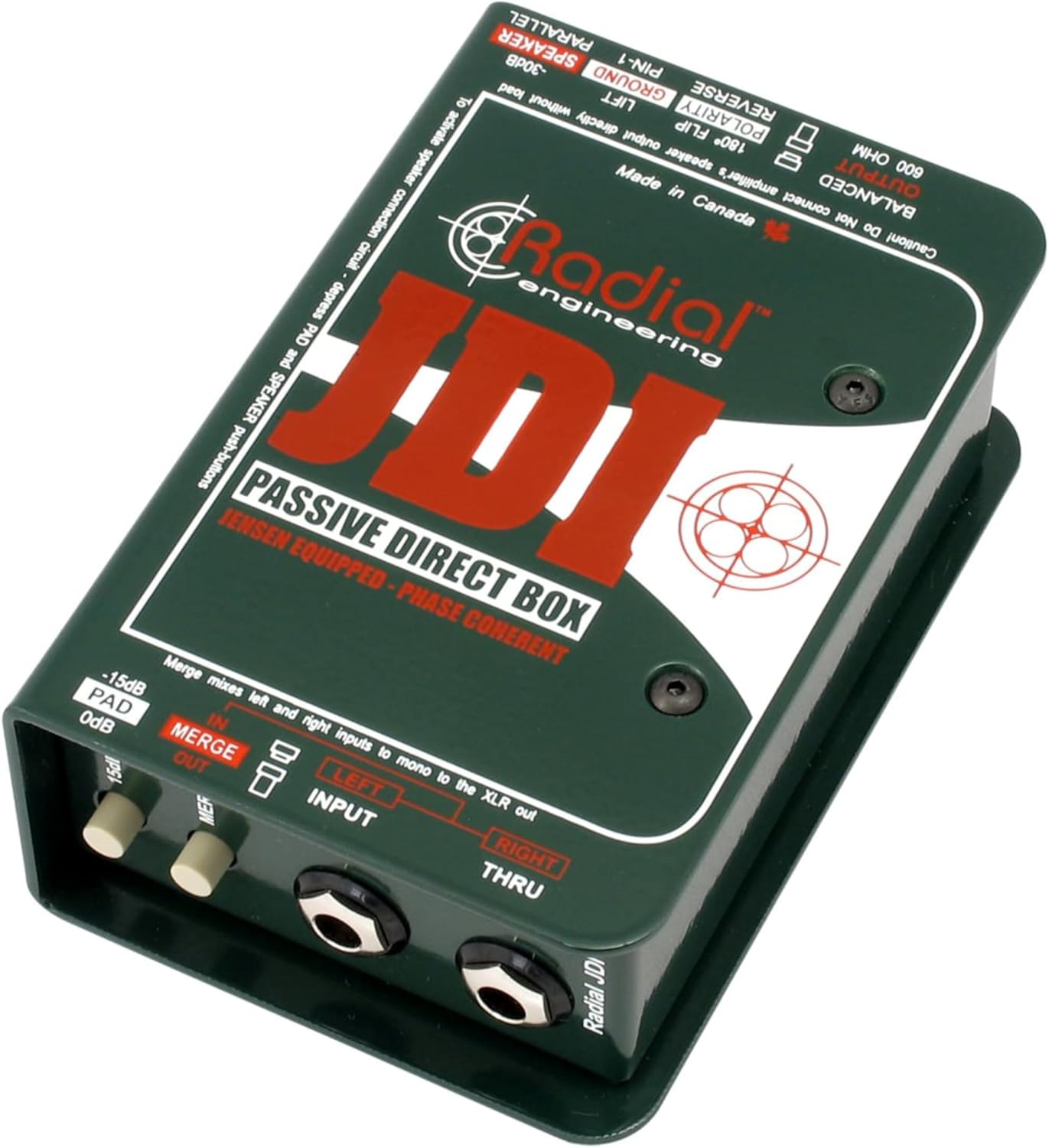 Radial Engineering R8001010JDI Single-Channel Passive Direct Box with Jensen Transformer