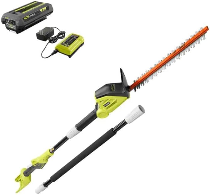 RY40630 Fits For RYOBI 40V 18 in. Cordless Battery Pole Hedge Trimmer with 2.0 Ah Battery and Charger