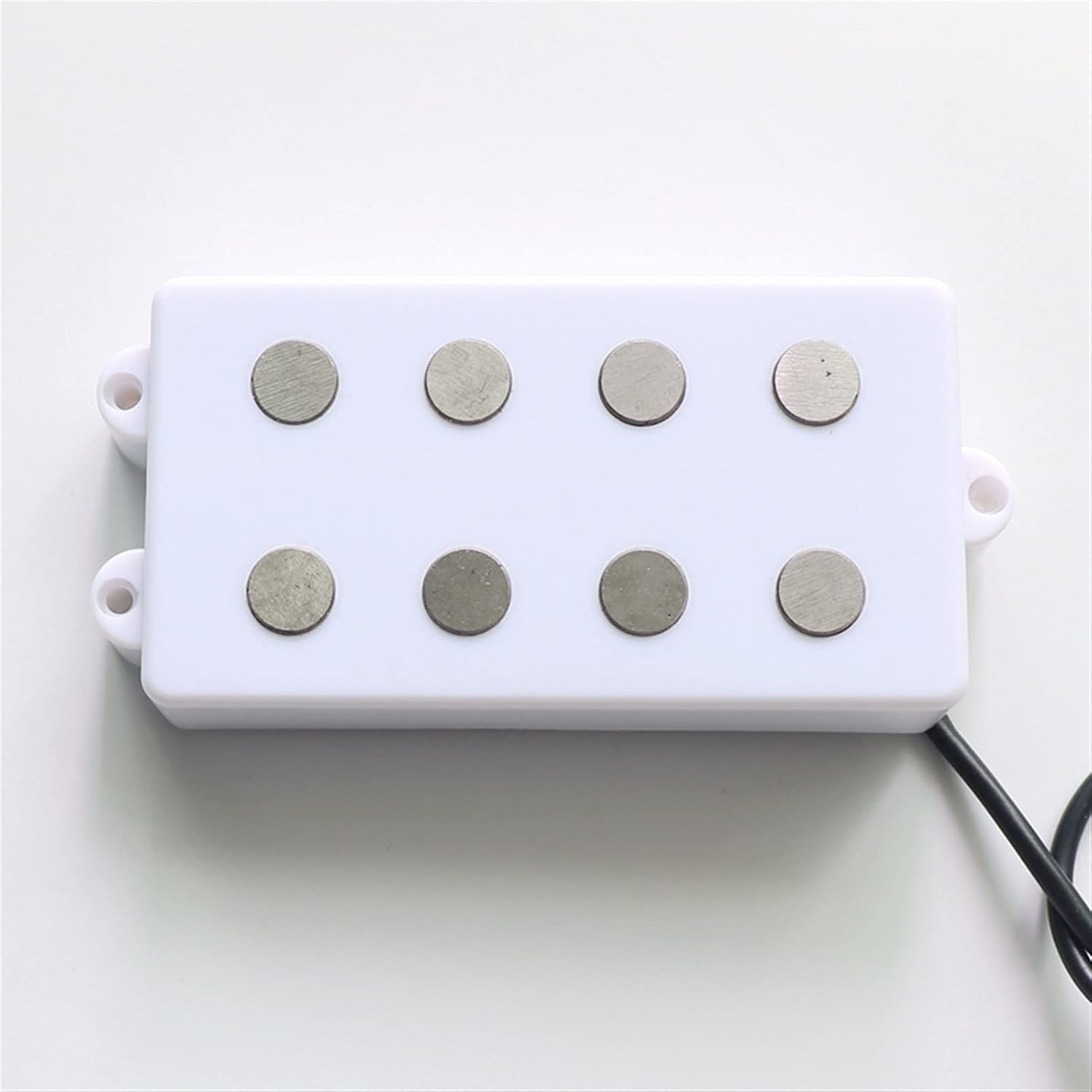 Double Coil Pickup White and Black Alnico 5 Magnet Bass Pickup Suitable for 4-String DIY Guitar Pickup Parts (Color : White)
