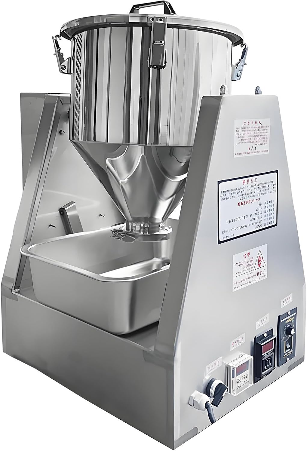 Lab Dry Powder Mixer Mixing Machine,Pharmaceutical Powder Mixing Machine, Chemical Powder Blending Machine, 304 Stainless PowderBlenderLab Dry Dough Powder DrumMixer 40L