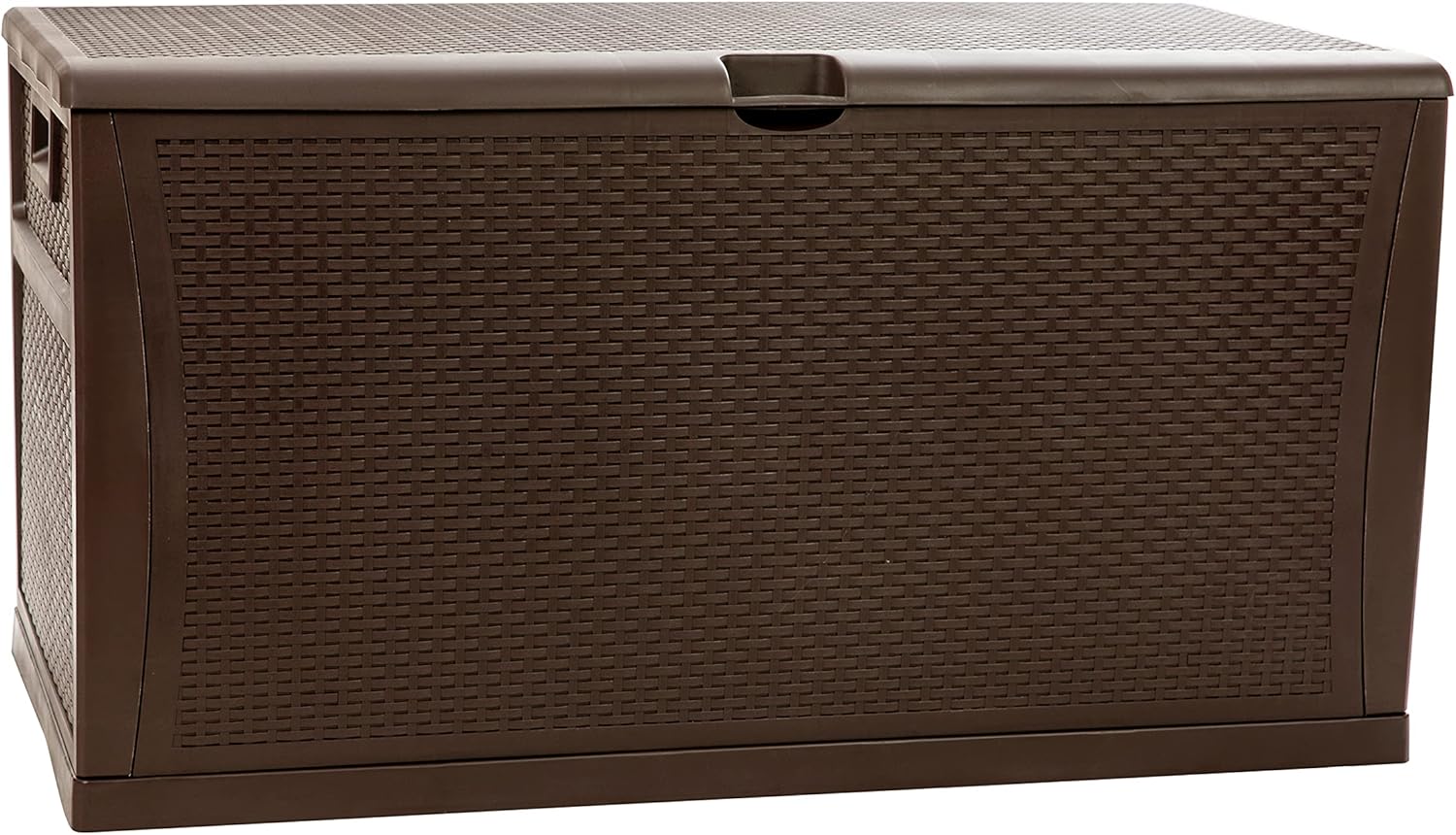 Flash Furniture 120 Gallon Plastic Deck Box - All-Weather Patio Storage and Organization for Throw Pillows, Pool Toys or Garden Tools