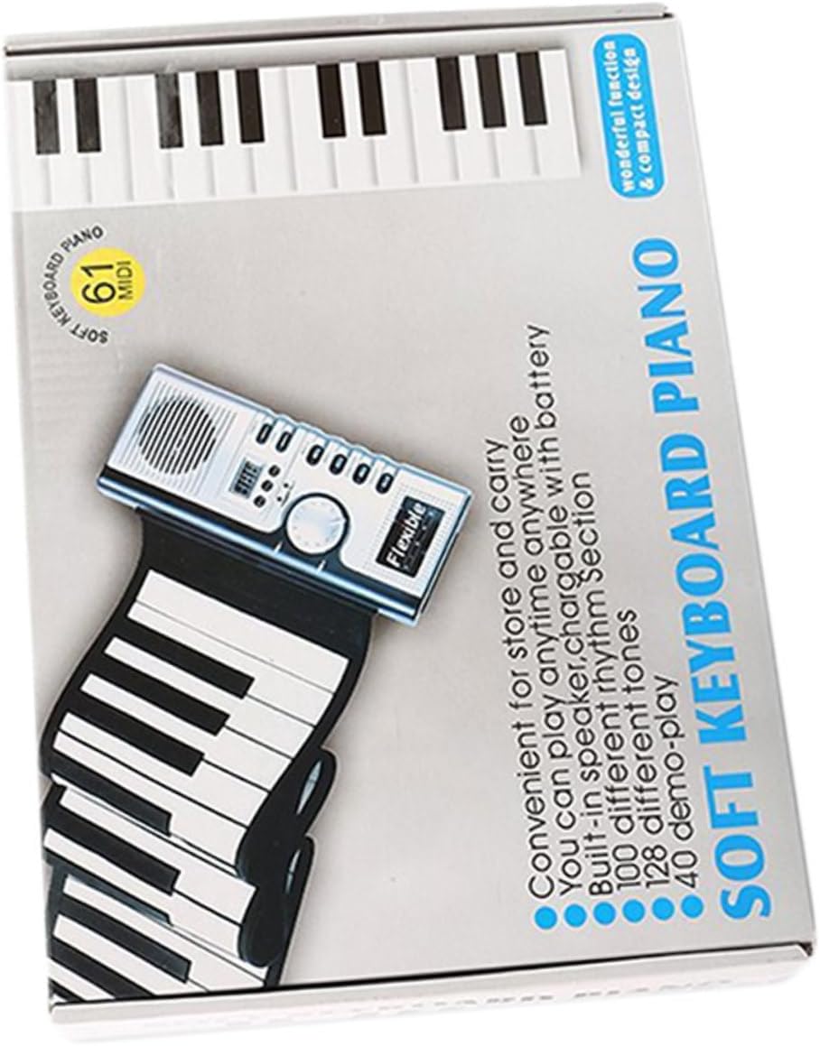 KESYOO 61 Keys Foldable Silicone Keyboard Piano with Speaker Portable Roll-Up Piano for Boys and Girls and Adults for Music Practice and Learning