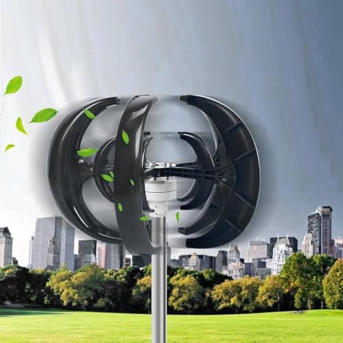 Wind Turbines，600W No Noise Vertical Axle Wind Turbine Generator, 12V 24V Magnetic Levitation Turbine with MPPT Controller for Home Street Lighting,12V-Black