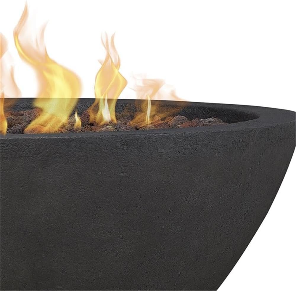 Bowery Hill Traditional Propane Fire Pit Bowl in Slate Gray