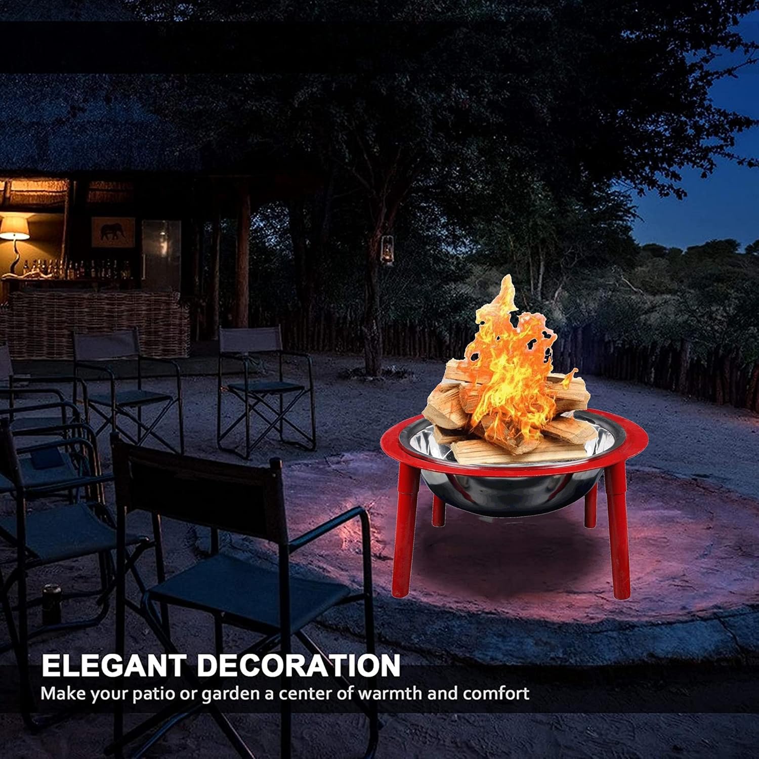 Outdoor Fire Pits & Bowls, Multifunctional Wood Burning Firepits Bowl Fireplace, BBQ Grill, Patio Heater, Portable Foot Warmer Carbon Stove for Outdoor/Indoor