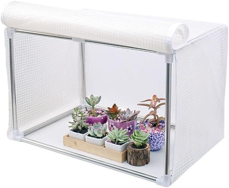 Mini Garden Greenhouse, Portable Flower Green House, Plant Flower Sunshine Room, Windproof Cold-Resistant, Indoor and Outdoor Greenhouse, ​for Patio/Backyard/Balcon ( Color : White , Size : 120x30x30c