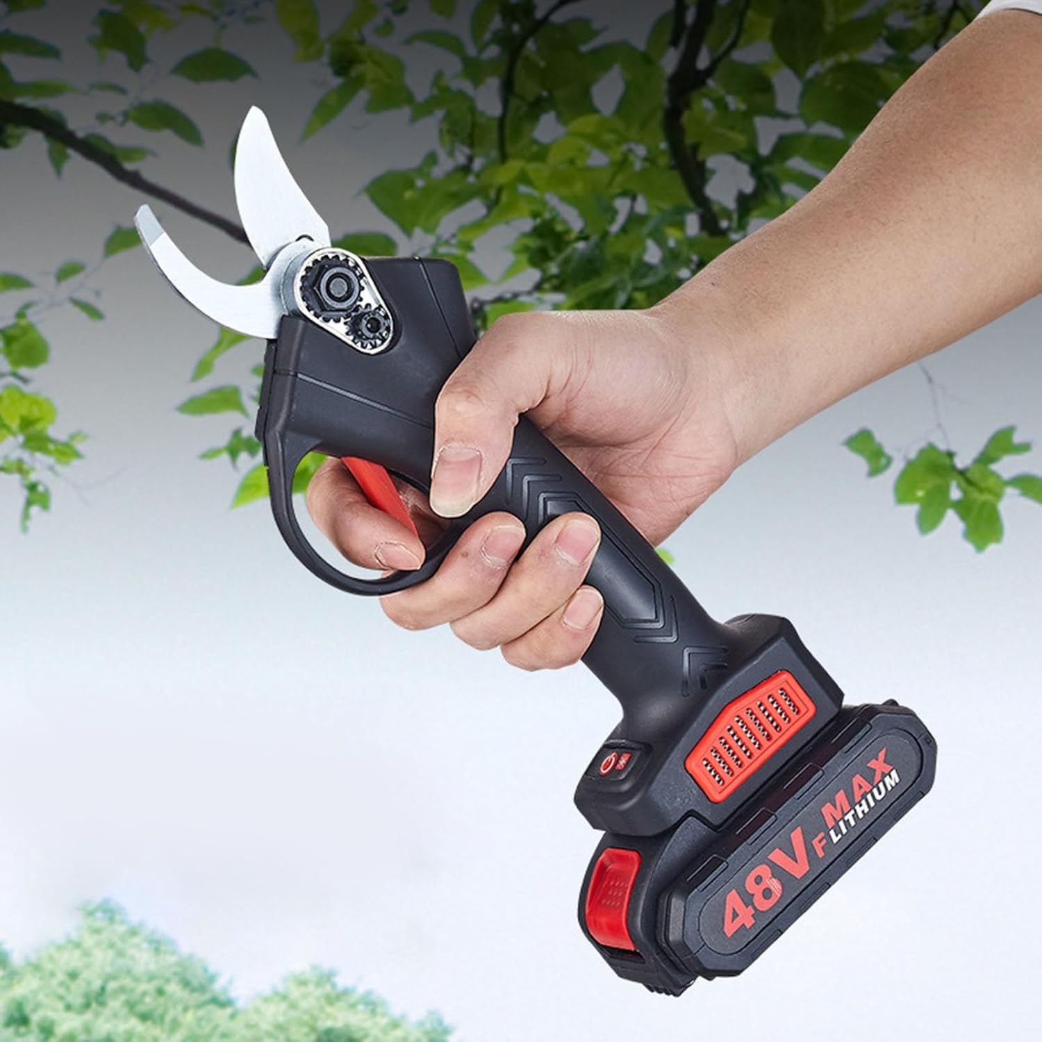 2025 Upgraded Electric Pruning Shears with Toolbox, Heavy Duty Pruning Shears for Gardening, Gardening Electric Shears for Landscaping, Tree Branch, Home Improvement Projects (Black)