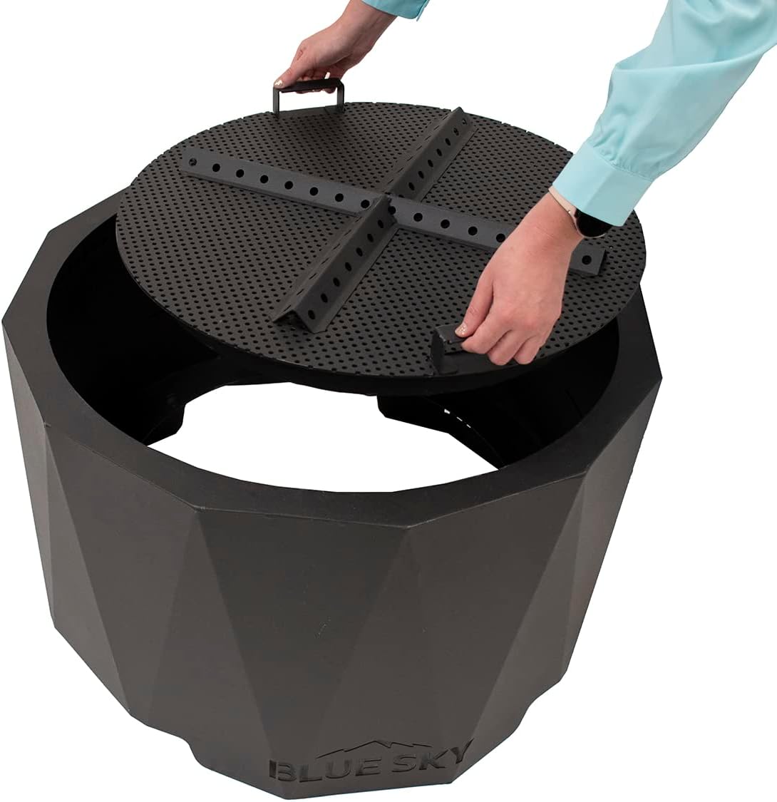 Blue Sky Outdoor Living Round Mammoth Smokeless Patio Fire Pit, Black