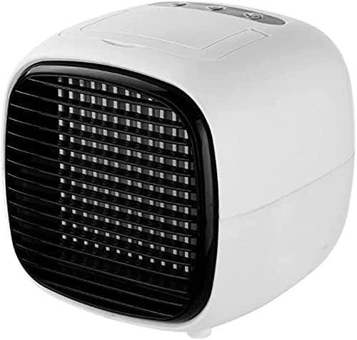 Portable Air Cooler Mini Handle Evaporative Personal Rechargeable Air Conditioner 2 Fan Speed Desktop Cooling Fan for Room Home Office (Color : White)