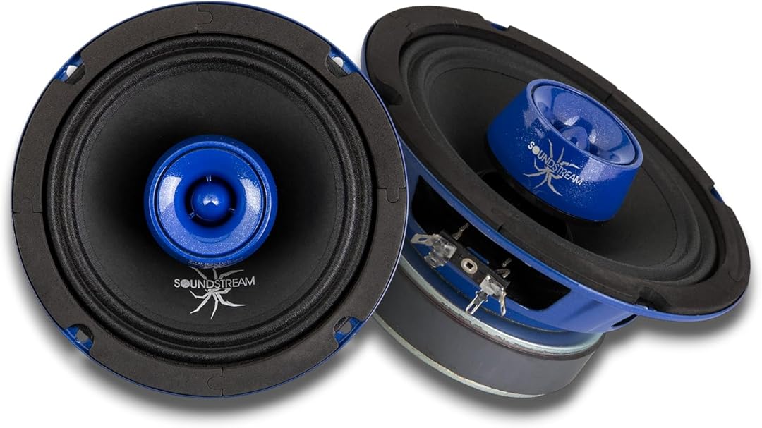 Soundstream SPM.654T – Pro Audio 6.5 Inch Midrange Car Speaker | High Performance SPL Speakers for Loud Sound | 450W Max 6.5” Car Door Speakers with Super Tweeter and Steel Basket - Pair