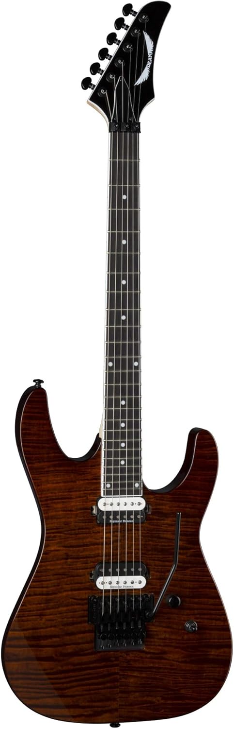 Dean Modern 24 Select Flame Top Floyd Rose Electric Guitar, Tiger Eye