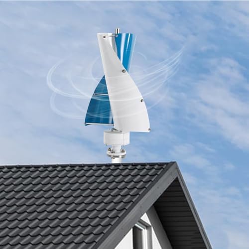5000W Vertical Axis Wind Turbine Generator, 12V-220V Wind Power System for Home Use, Eco-Friendly Windmill with MPPT Charge Controller for Camping & Appliances