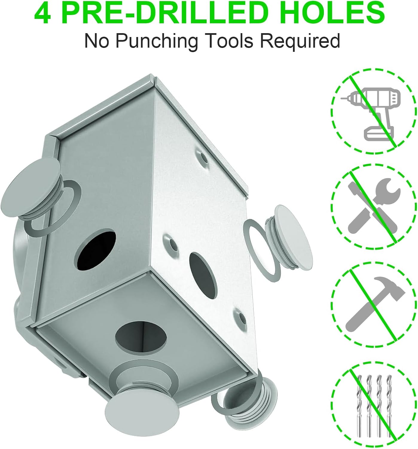 50 Amp Generator Cord 15 FT and Power Inlet Box Combo Kit, Heavy Duty NEMA 14-50P Plug to SS2-50R Twist Lock Connector & SS2-50P NEMA 3R Pre-Drilling Generator Inlet Box, ETL Listed