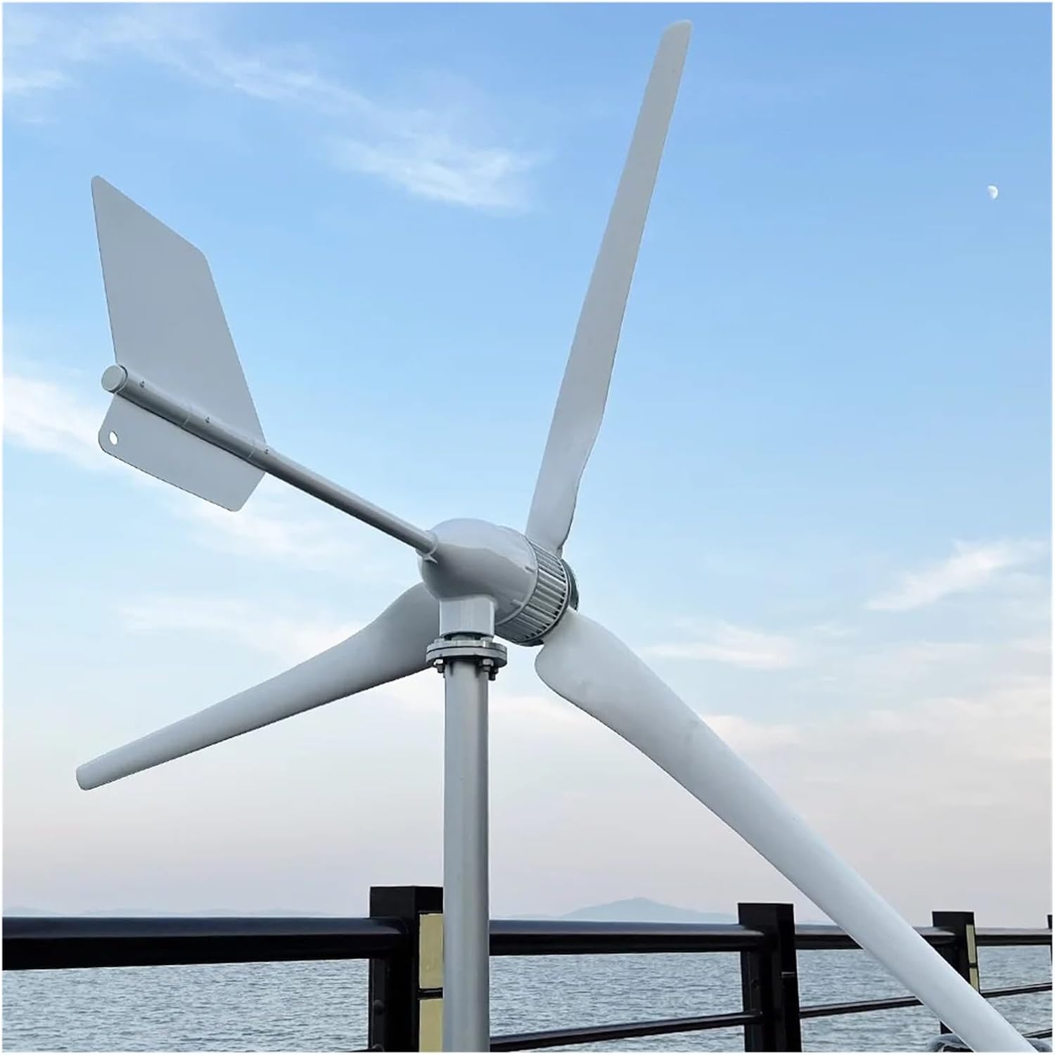 Powerful Wind Turbine Generator Kit 6KW Horizontal Wind Turbine Generator Set with Low Speed Wind Power Generator for Marine, RV, Home, Windmill Generator Suit Industrial Energy(24V_6000W)